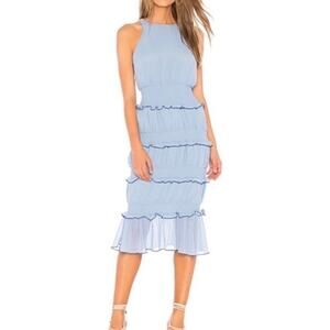 knee length dresses for ladies Elliatt Arden Midi Dress in White,Green